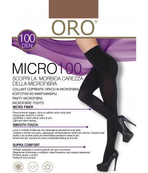 Шкарпетки з полотна та м'якої мікрофібри ORO Micro 100 den капучино
