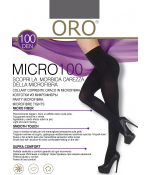 Ботильйони з парусини та м'якої мікрофібри ORO Micro 100 den fumo