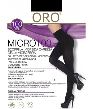 Ботильйони з парусини та м'якої мікрофібри ORO Micro 100 den nero