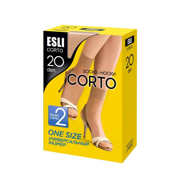Шкарпетки жіночі E CORTO 20 (2 пари), р.23-25, castoro