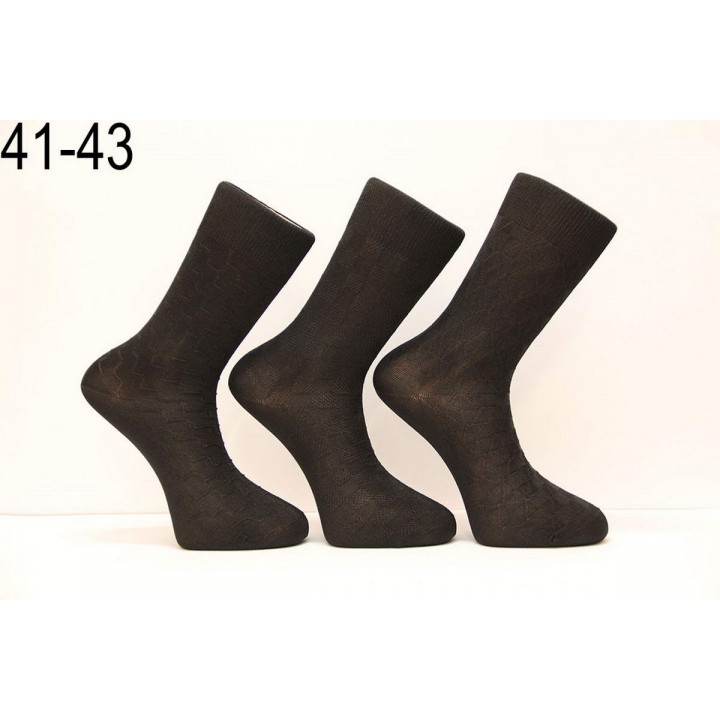 Стрейчевые шелковые мужские носки DILEK высокие Арт.: 03-10003 / Упаковка 12 пар /, 39-42, Белый