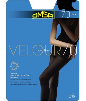 Колготки женские без шортиков OMSA Velour 70, 2, antracite(тёмно-серый)
