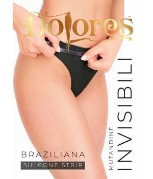 Бесшовные трусики-бразилиано DOLORES Mutandine Invisibli Braziliana, L/XL, bianco(белый)