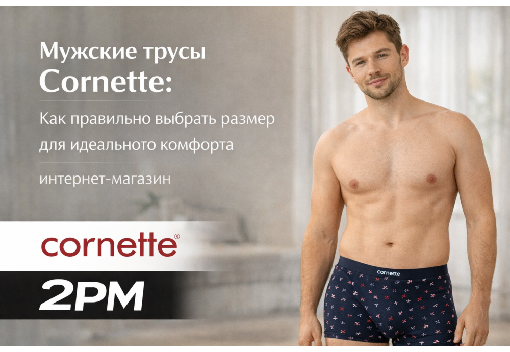 Мужські труси Cornette: Як правильно вибрати розмір для ідеального комфорту - интернет-магазин 2PM