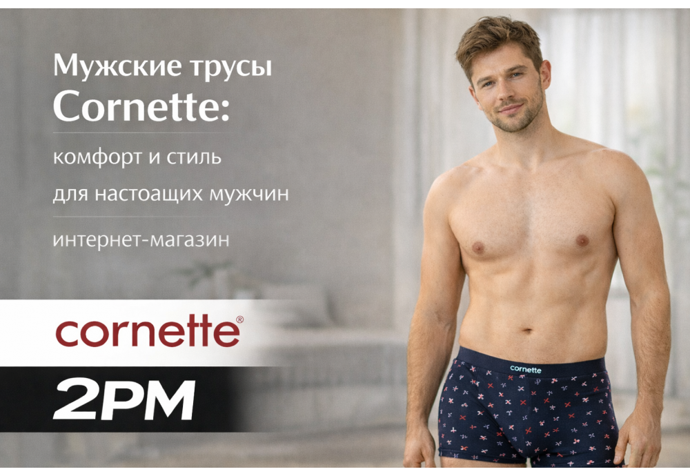 Чоловічі труси Cornette: комфорт, стиль та якість для справжніх чоловіків - интернет-магазин 2PM
