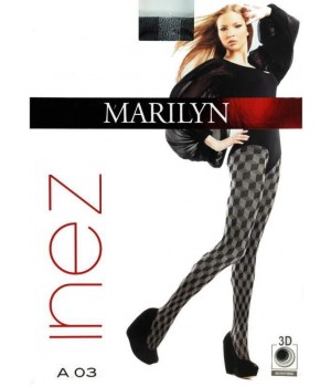 Женские колготки MARILYN INEZ A03 80 3/4 черно-серые