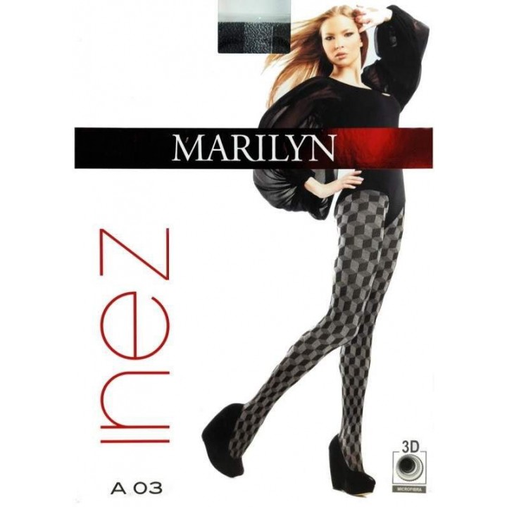 Женские колготки MARILYN INEZ A03 80 3/4 черно-серые