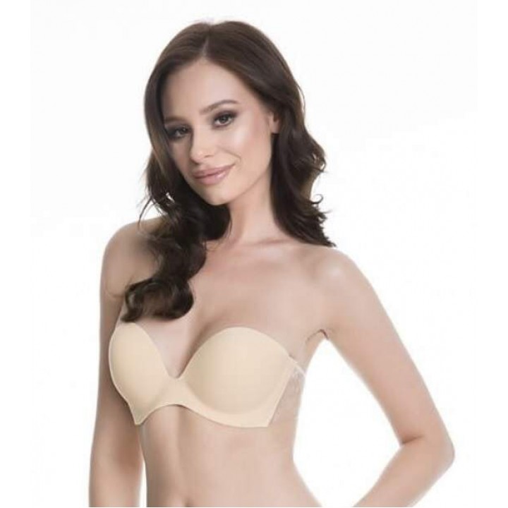 Бесшовный бюстгальтер-невидимка JULIMEX WING BRA C бежевый