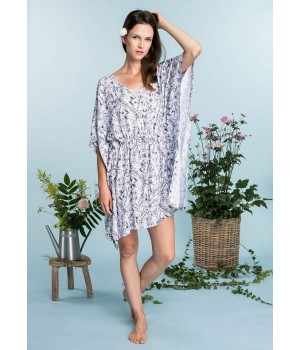 Туника KEY LHT-913 A20 XL white - темно-синий