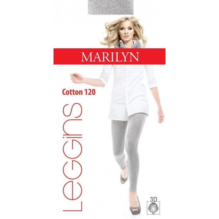 Женские леггинсы MARILYN COTTON 120 3/4 темный меланж