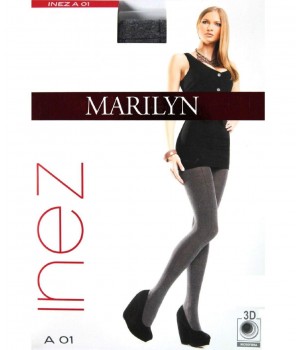 Женские колготки MARILYN INEZ A01 80 3/4 черно-серые