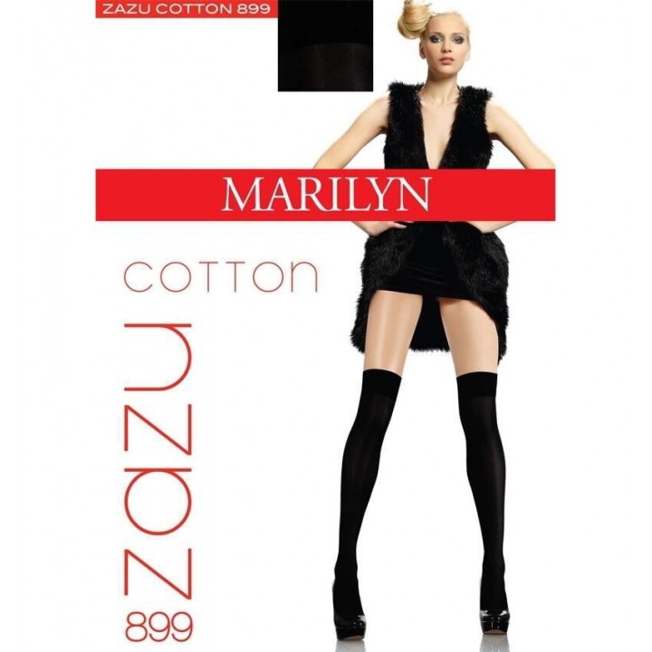 Заколенки хлопковые гольфы-ботфорты MARILYN ZAZU COTTON 899 универсальный меланж