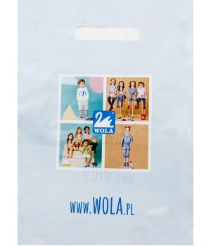 Фирменный подарочный пакет WOLA универсальный с рисунком.