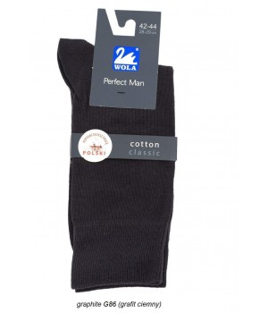 Мужские носки WOLA PERFECT MAN GL 42-44 темный графит