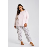 3466 PIŻAMA DAMSKA DŁUGA ELLA 4XL-6XL