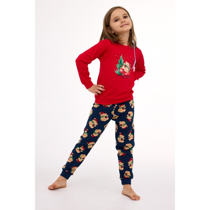 PIŻAMA GIRL KIDS DR 594/186 TEDDY
