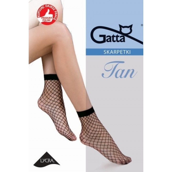 Жіночі шкарпетки в крупну сітку GATTA TAN 02