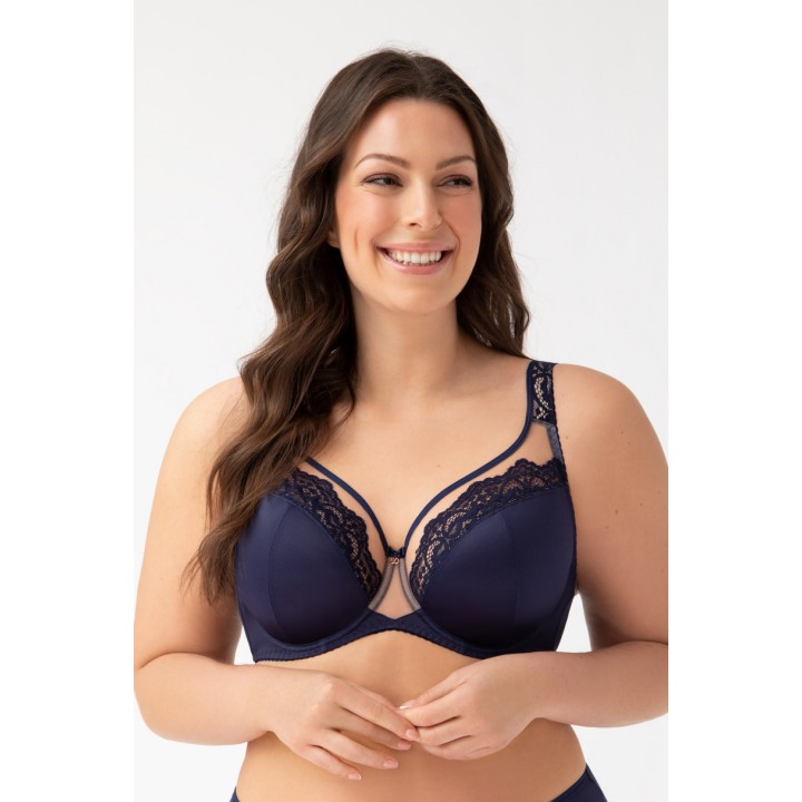Бюстгальтер LUISSE K441 темно-синього кольору з м'яким принтом