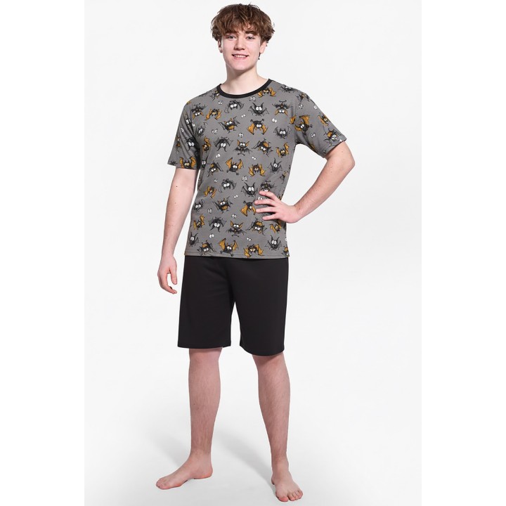 PIŻAMA BOY KR 133/53 BAT SZARY