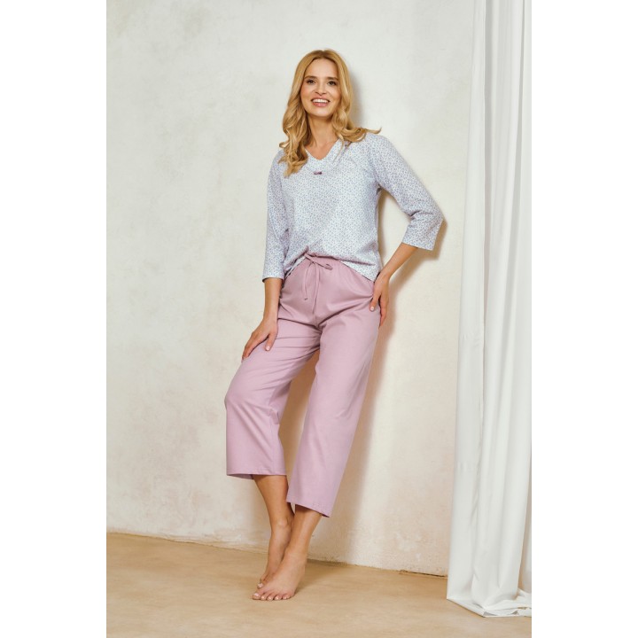 3448 PIŻAMA DAMSKA DŁUGA DEBORA M-XL