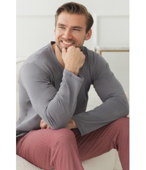3674 PIŻAMA MĘSKA DŁUGA RICARDO M-2XL