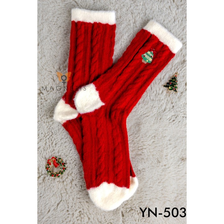 АПЛІКАЦІЯ ДЛЯ ШКАРПЕТКІВ YN-5034-РІЗДВЯНА ЯЛИНКА