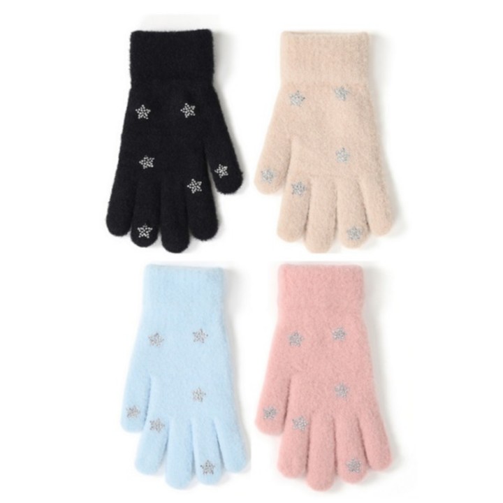 Пушистые перчатки R-259