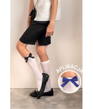 Детские гольфы до колена с пришитым бантиком RIVETTE DR2527