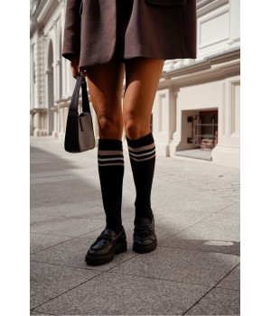 Жіночі ребристі гольфи з нашивками 1610.001