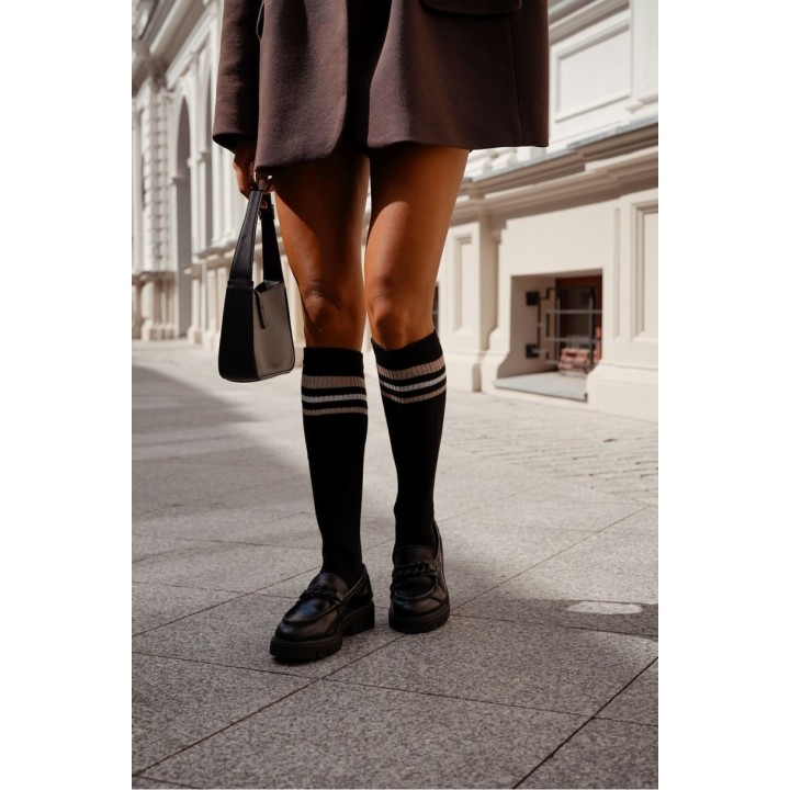 Жіночі ребристі гольфи з нашивками 1610.001