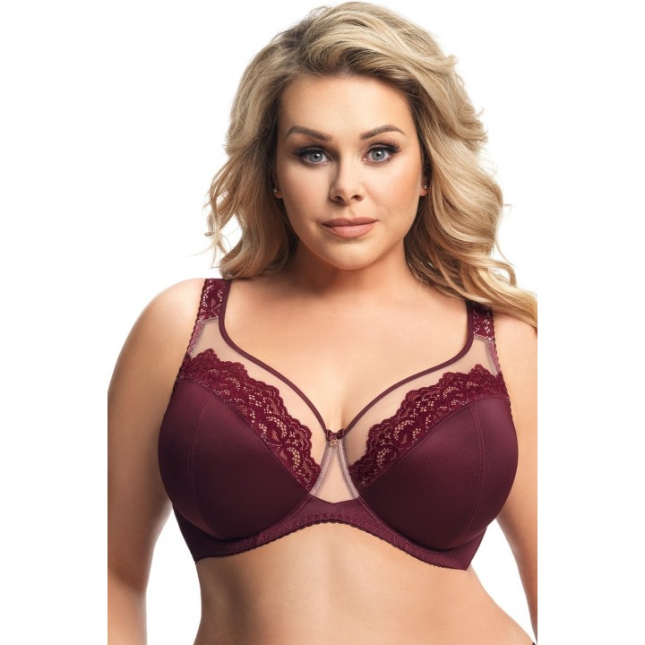 BIUSTONOSZ MIĘKKI LUISSE K441 BORDO
