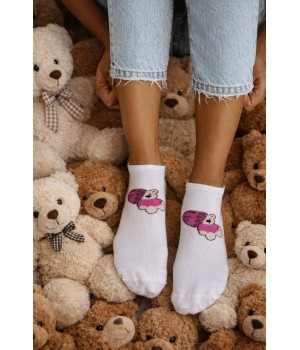 Женские носки-«мишка» до щиколотки с шапочкой 1146.083