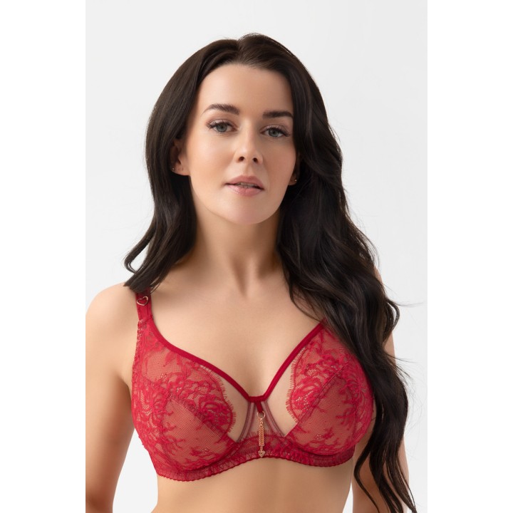 BIUSTONOSZ MIĘKKI DESIRE G024 CZERWONY