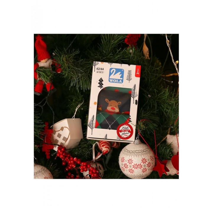 Чоловічі новорічні шкарпетки Wola wz 993 men 39-41