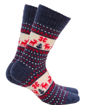 Жіночі гладкі шкарпетки вовняні Wola wz 962 one size