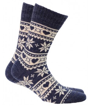 Жіночі гладкі шкарпетки вовняні Wola wz 963 one size