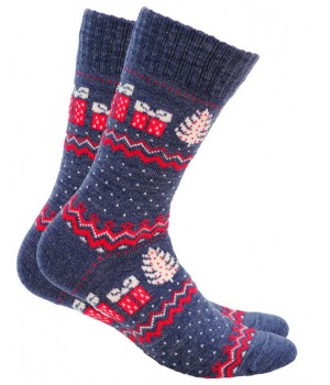 Жіночі гладкі шкарпетки вовняні Wola wz 964 one size