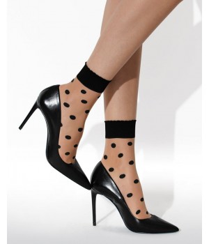 Жіночі гладкі шкарпетки knittex dots one size