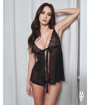 Еротична сорочка + трусики Obsessive Blomentis babydoll &amp; thong XS/S