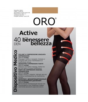 Корекційні жіночі колготки корегуї ORO ACTIVE 40 DEN visone 4