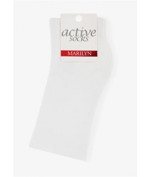 Жіночі гладкі шкарпетки жіночі Marilyn Forte 58 white 36-40
