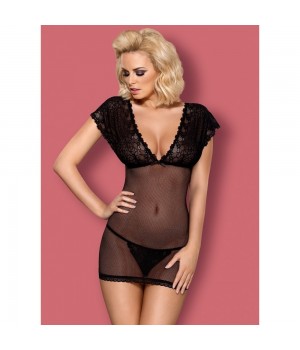 Комплект obsessive 821-CHE-1 chemise & thong S/M