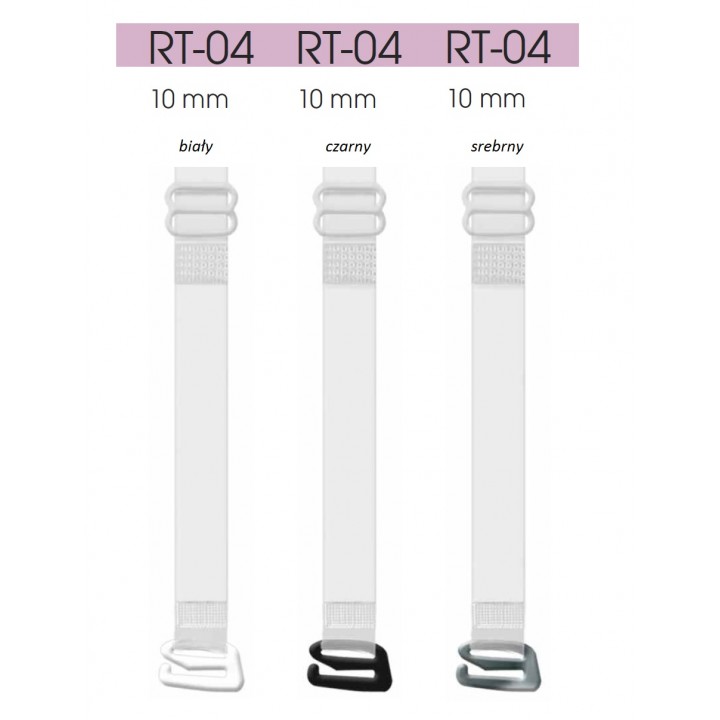 Бретели для бюстгальтера силіконові JULIMEX RT-04 METAL SILIKON one size