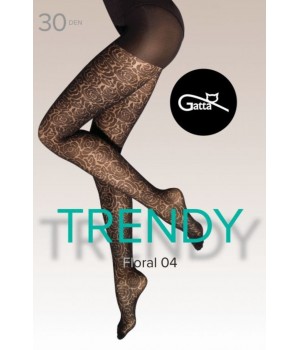 Колготки з візерунком Gatta FLORAL 30 WZ 04