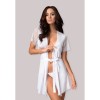 Комплект obsessive Miamor robe & thong white L/XL