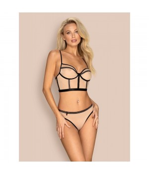 Комплект obsessive Nudelia top & panties S/M