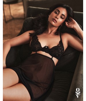 Еротична сорочка + трусики Obsessive Nutris babydoll & thong M/L