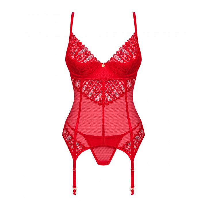 Комплект obsessive Ingridia corset XL/XXL