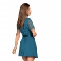 Комплект obsessive Miamor robe & thong turquoise L/XL