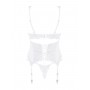 Комплект obsessive Amor Blanco corset L/XL
